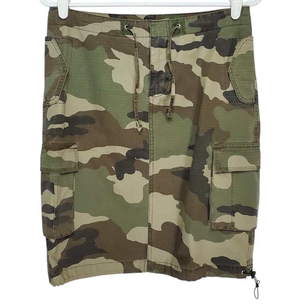 7612 * Junction West Camo Cargo Mini Skirt Woodland Print Utility Size 6